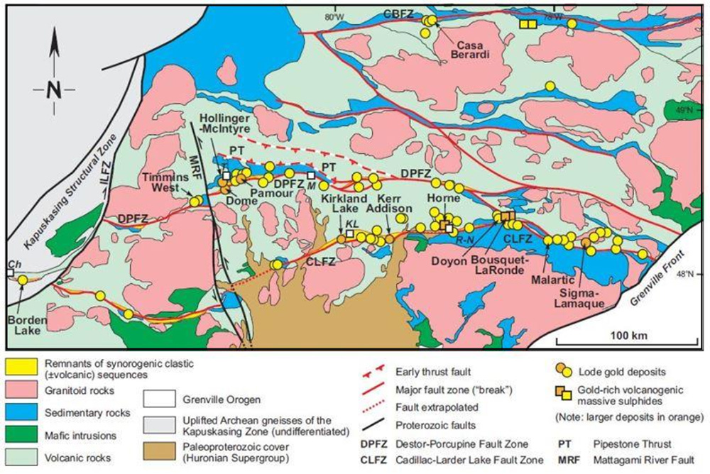 Geologic Map of the Southern and Central Abitibi Greenstone 